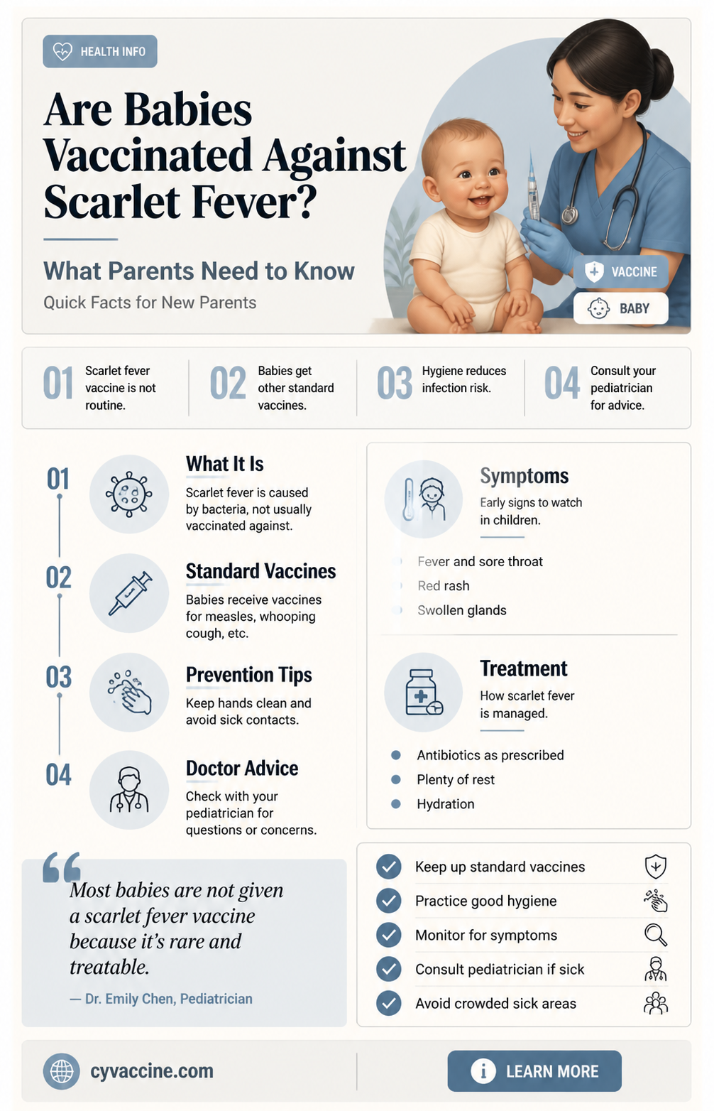 are babies vaccinated against scarlet fever
