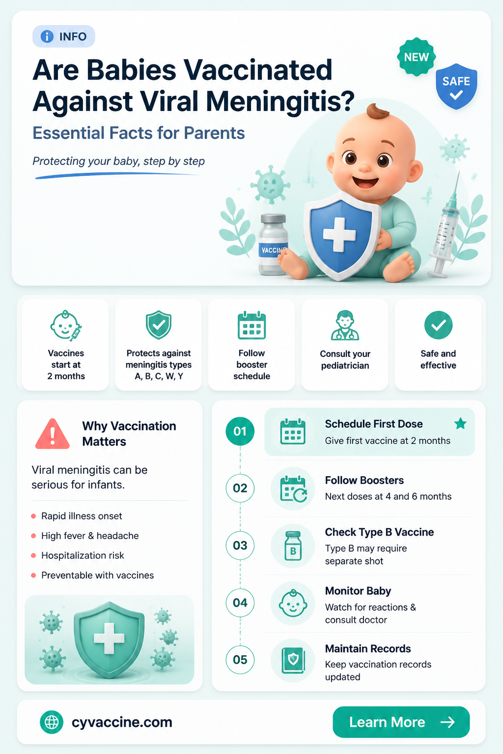 are babies vaccinated against viral meningitis