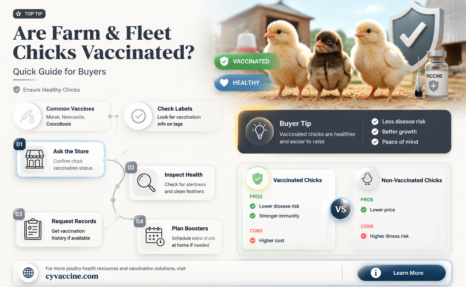 are farm and fleet chicks vaccinated