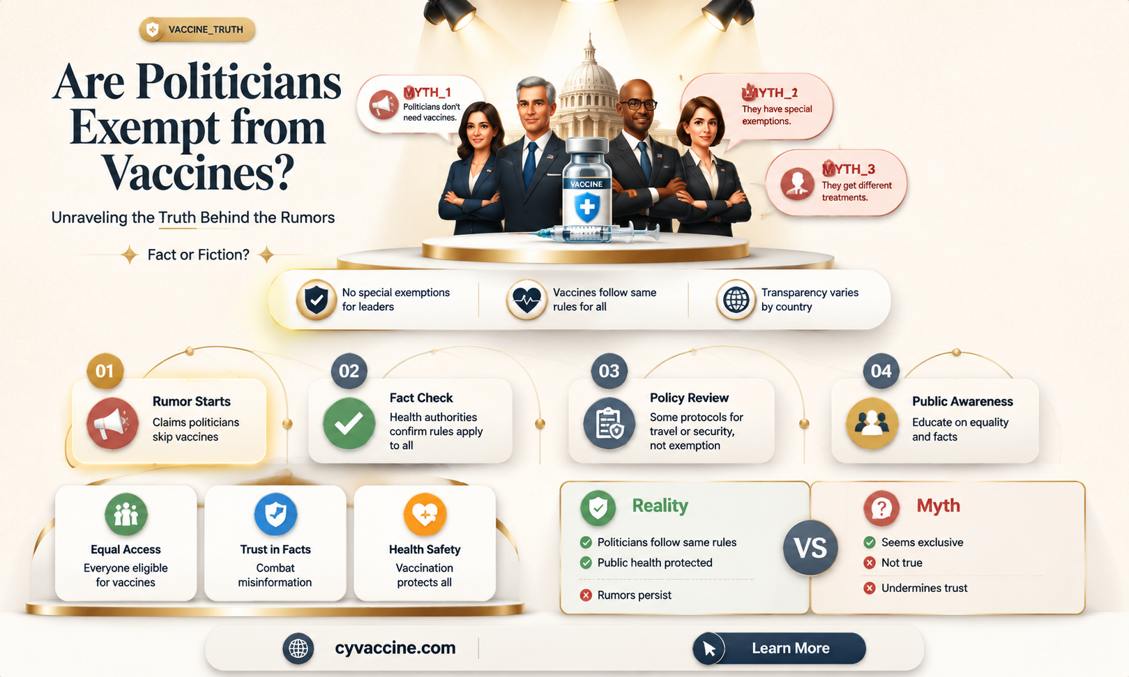are politicians exempt from the vaccine