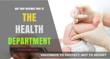 Tdap Vaccines: Free at Health Departments?