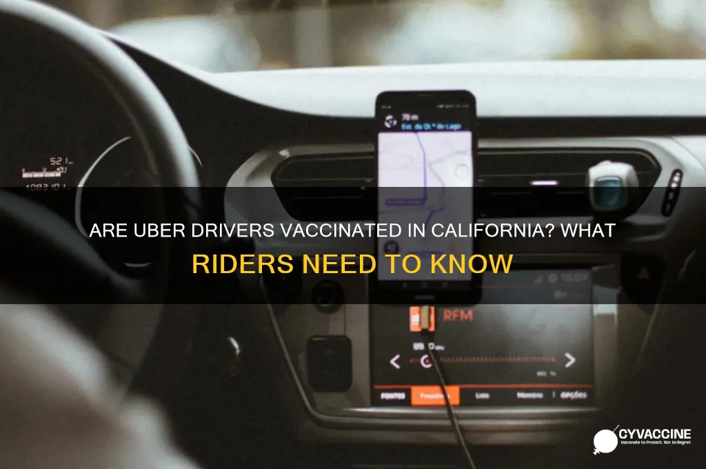 are uber drivers vaccinated in california
