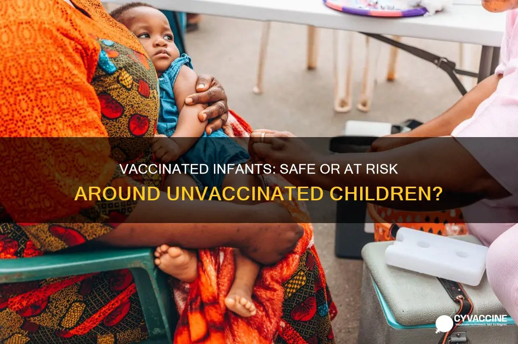 are vaccinated infants at risk when around nonvaccinated children