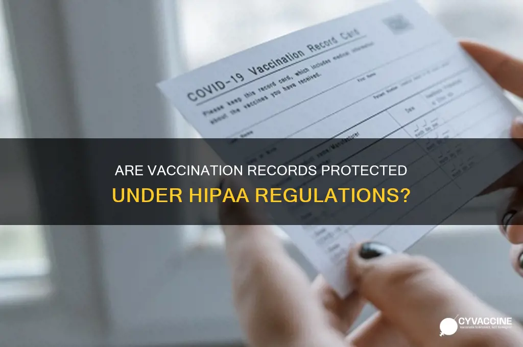 are vaccination records covered by hipaa