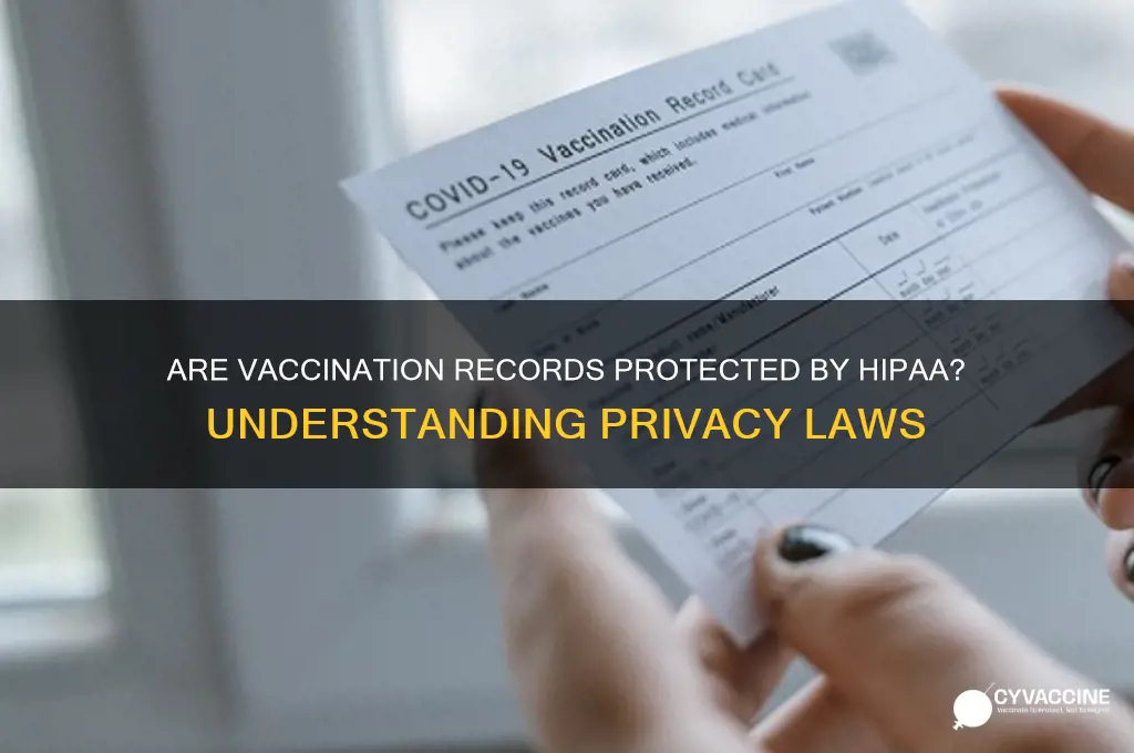 are vaccination records protected by hippa