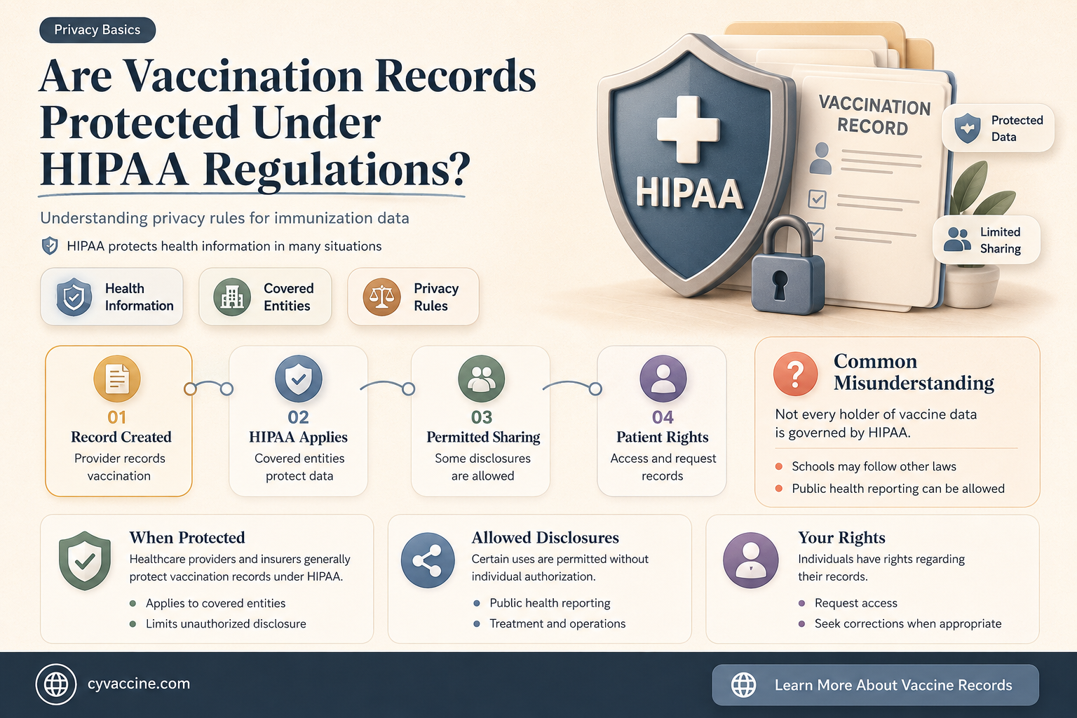 are vaccination records covered by hipaa