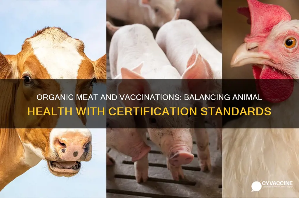 are vaccinations allow for organic meat