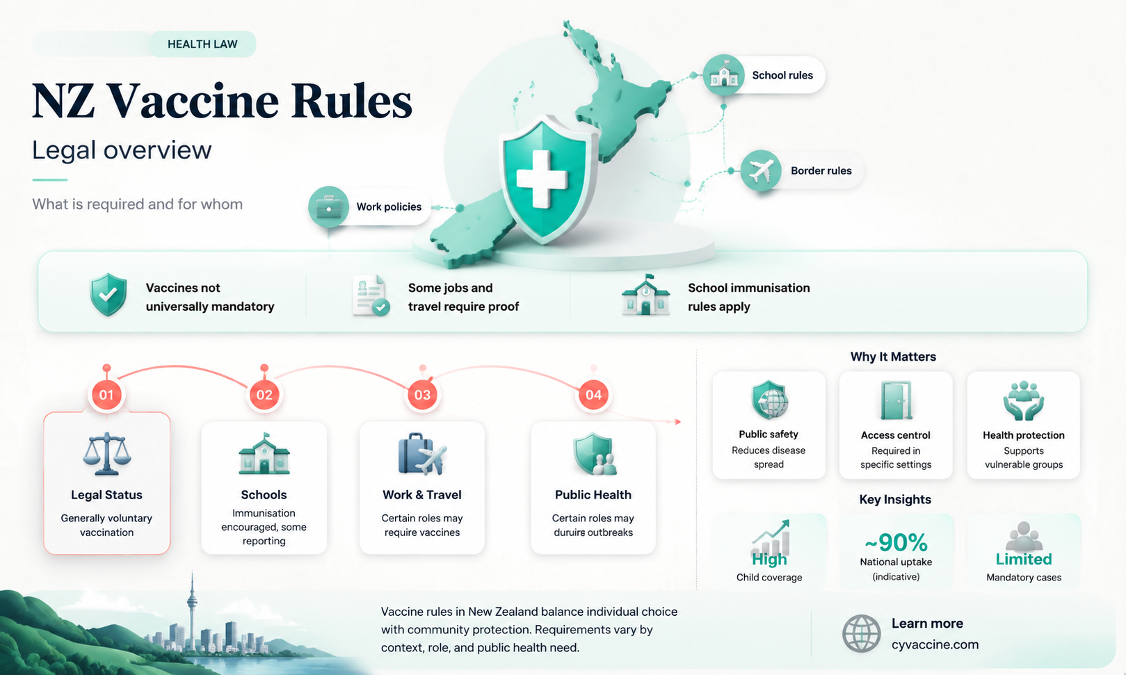 are vaccinations mandatory in new zealand