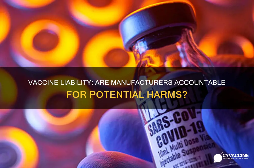are vaccine companies liable for damages