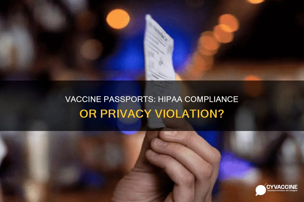 are vaccine passports a hipaa violation