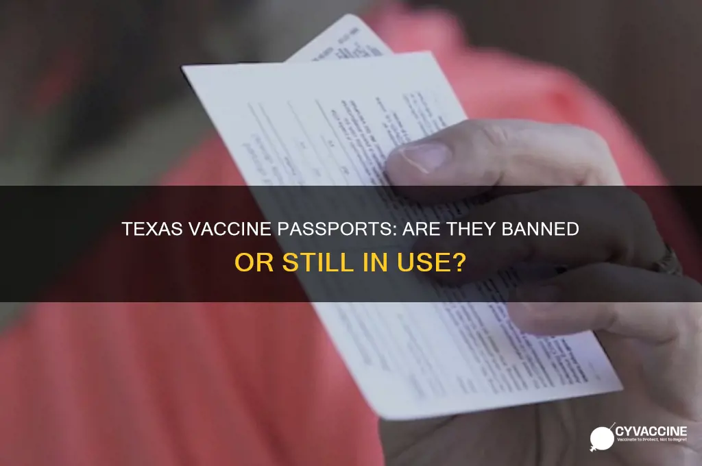 are vaccine passports banned in texas