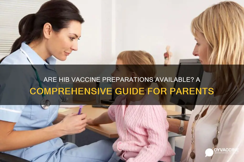 are vaccine preparations availible for hib
