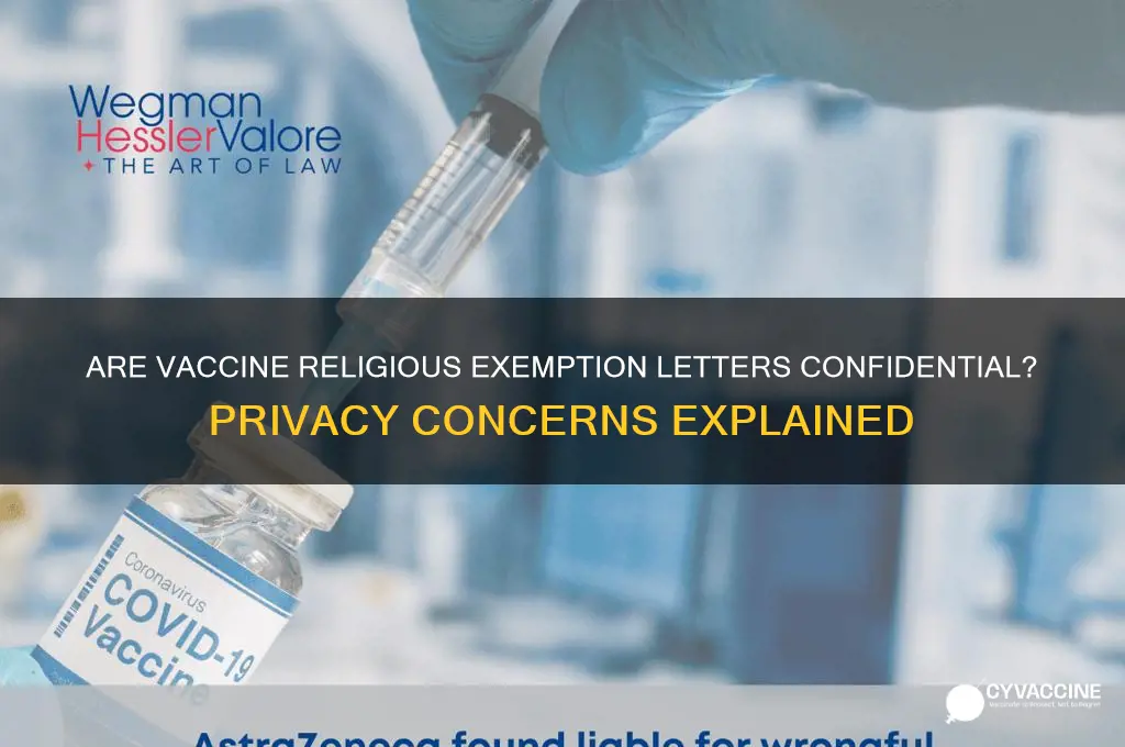 are vaccine religious exemption letters confidential