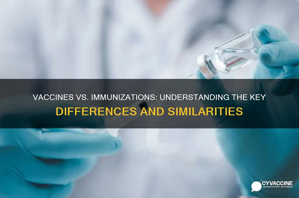 are vaccines and imunizations the same