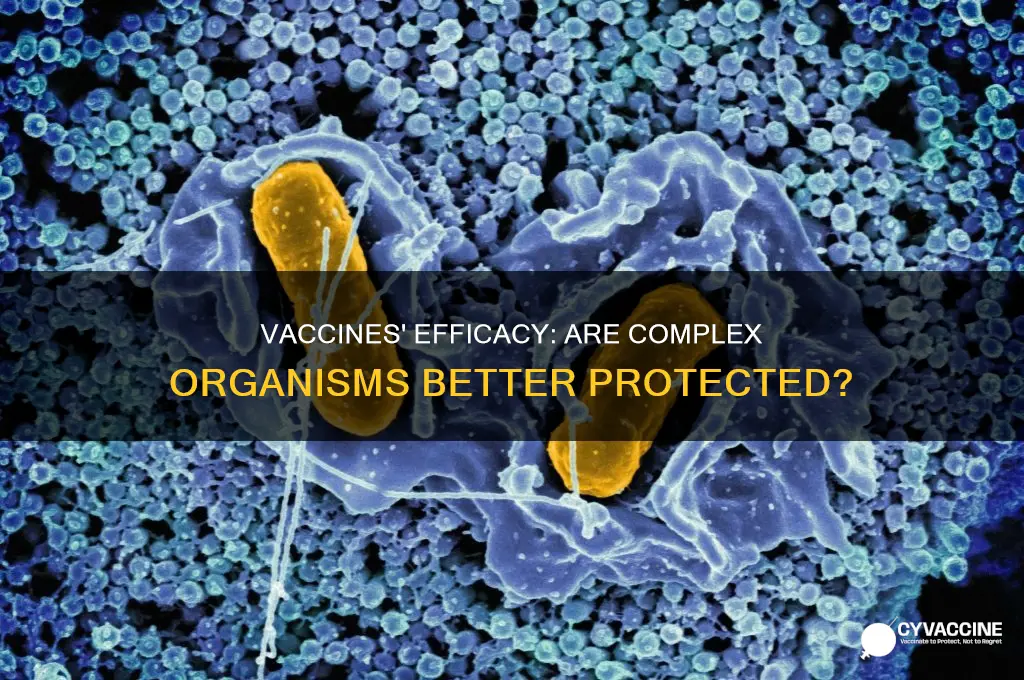 are vaccines better on compledx orgnaism