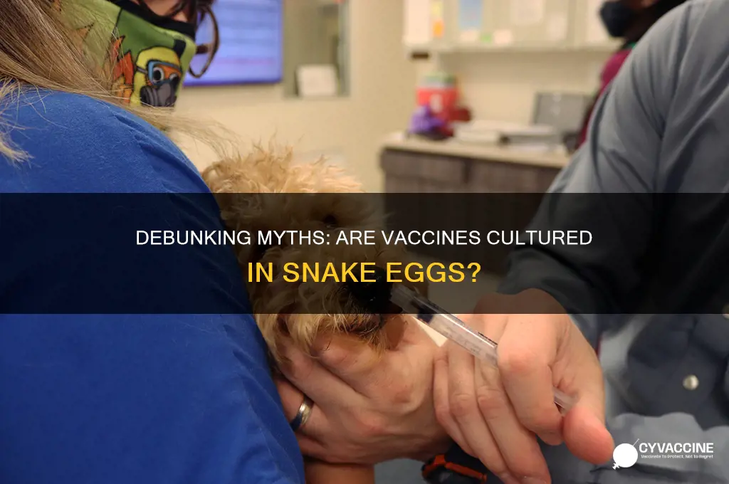 are vaccines cultured in snake eggs