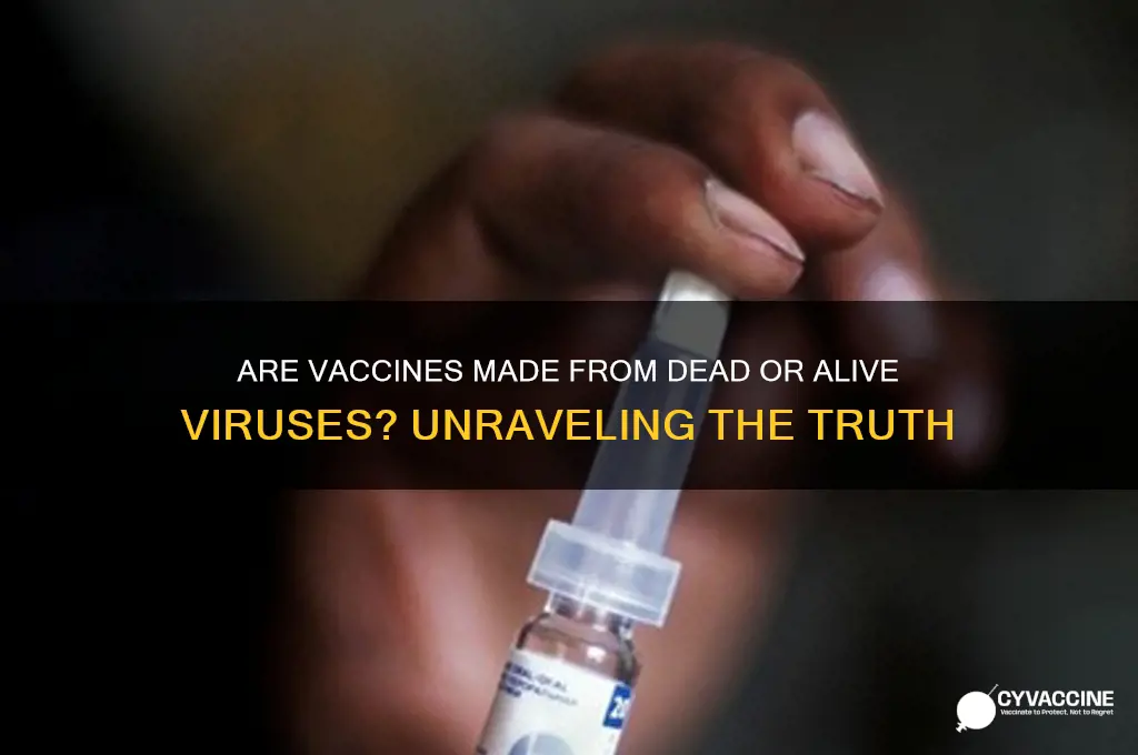 are vaccines dead or alive virus