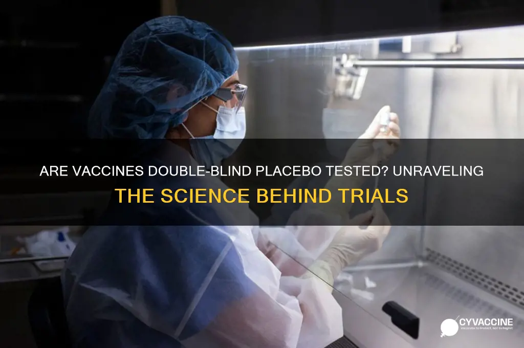 are vaccines double blind placebo tested
