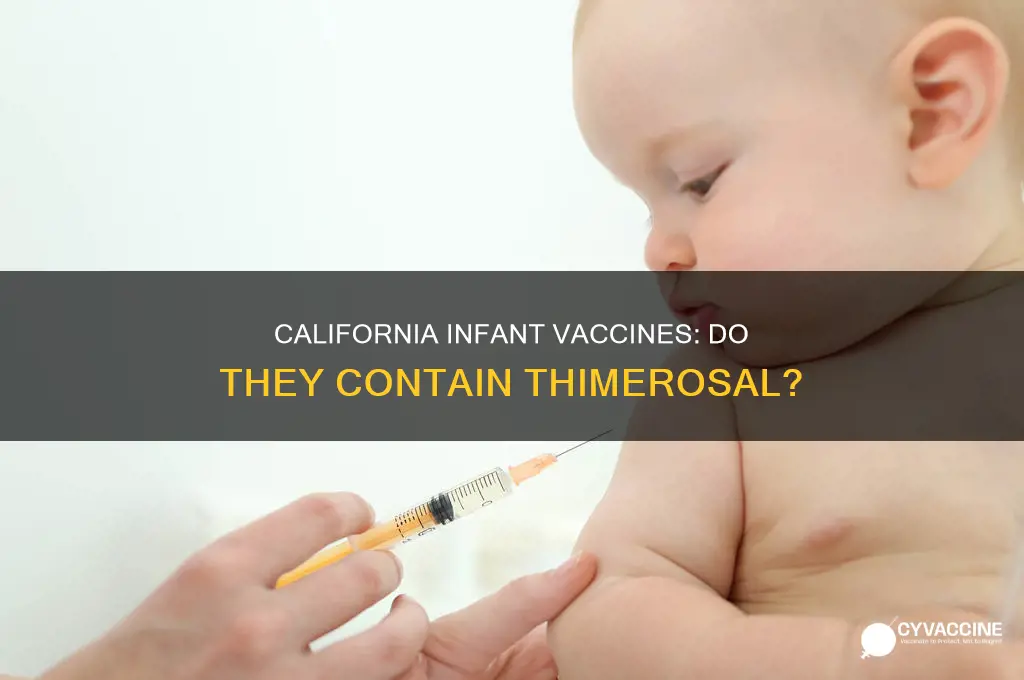 are vaccines in california for infants contain thimerosal