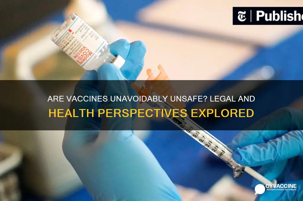 are vaccines listed as unavoidably unsafe