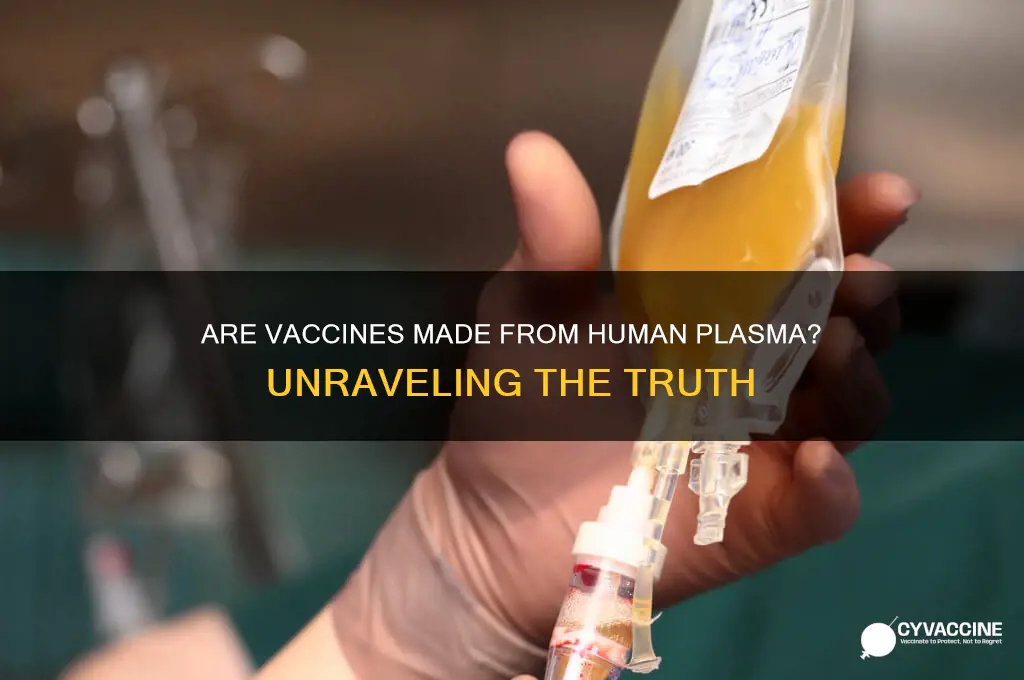 are vaccines made from human plasma