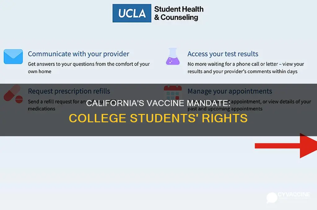 are vaccines mandatory in california for private college students