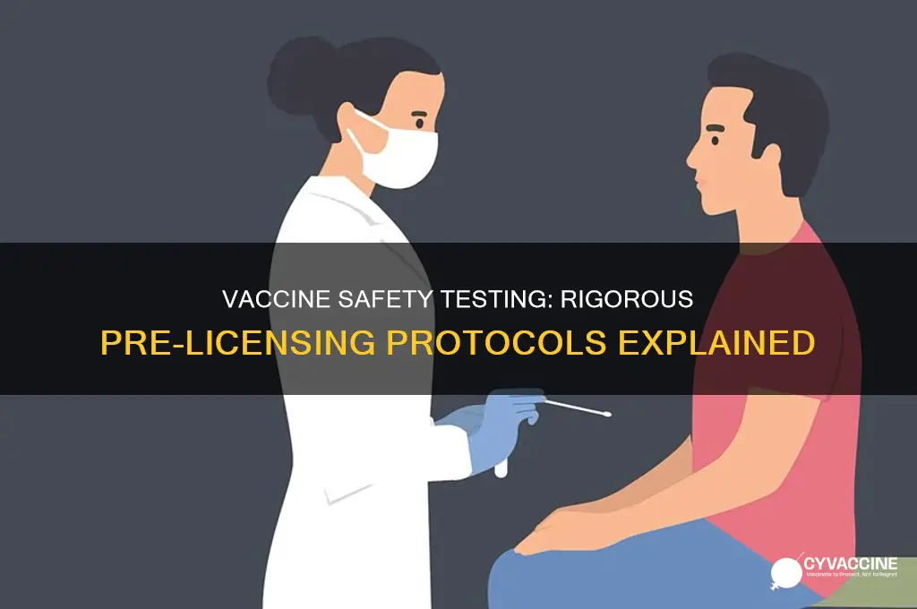 are vaccines safety tested pre licensing