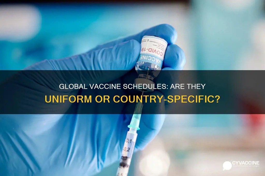 are vaccines schedules the same worldwide