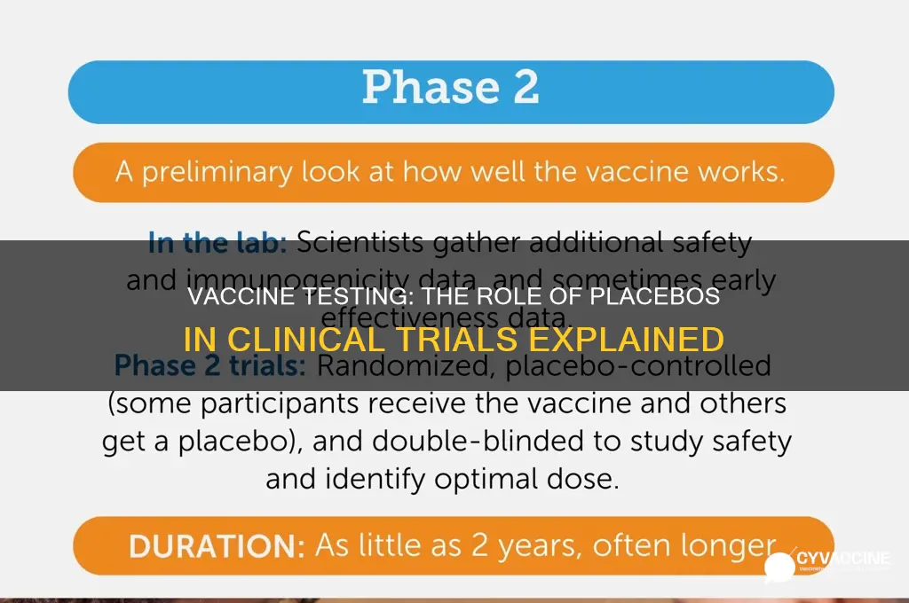 are vaccines tested against a placebo