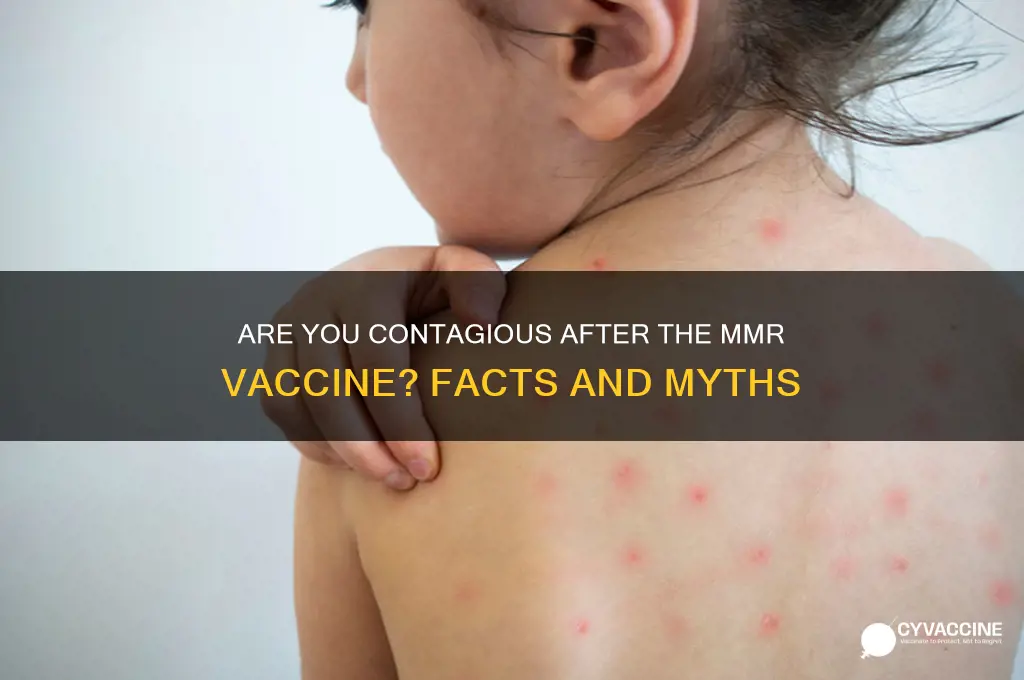 are you contagious after mmr vaccine