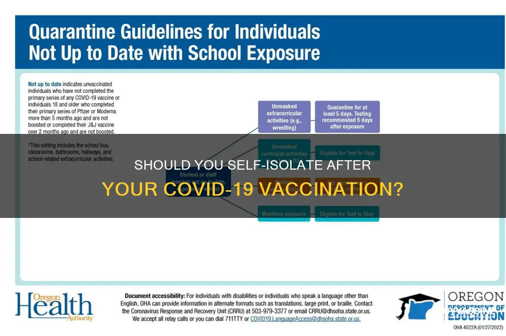 are you supposed to isolate after the vaccine