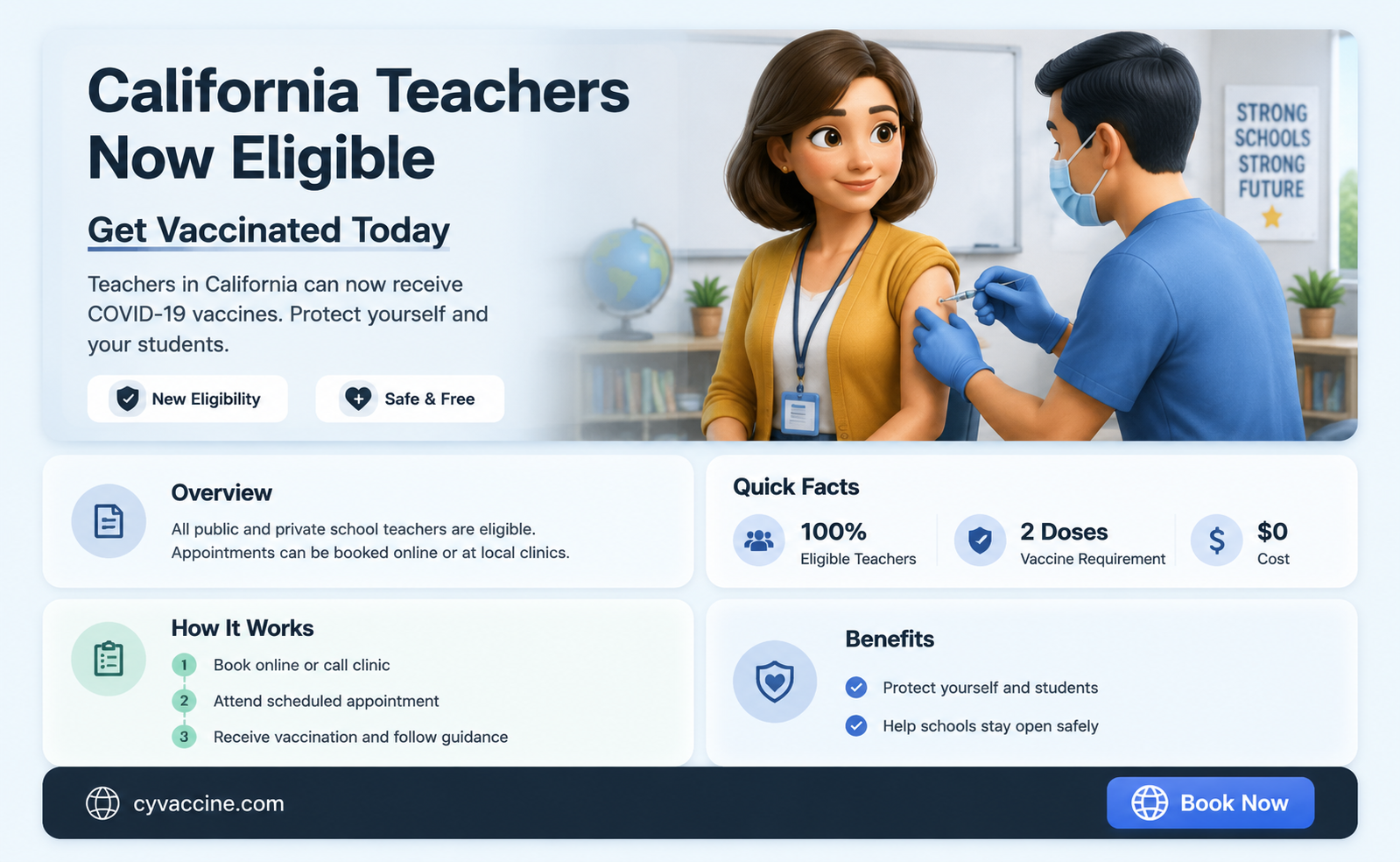 are teachers eligible for the vaccine in california