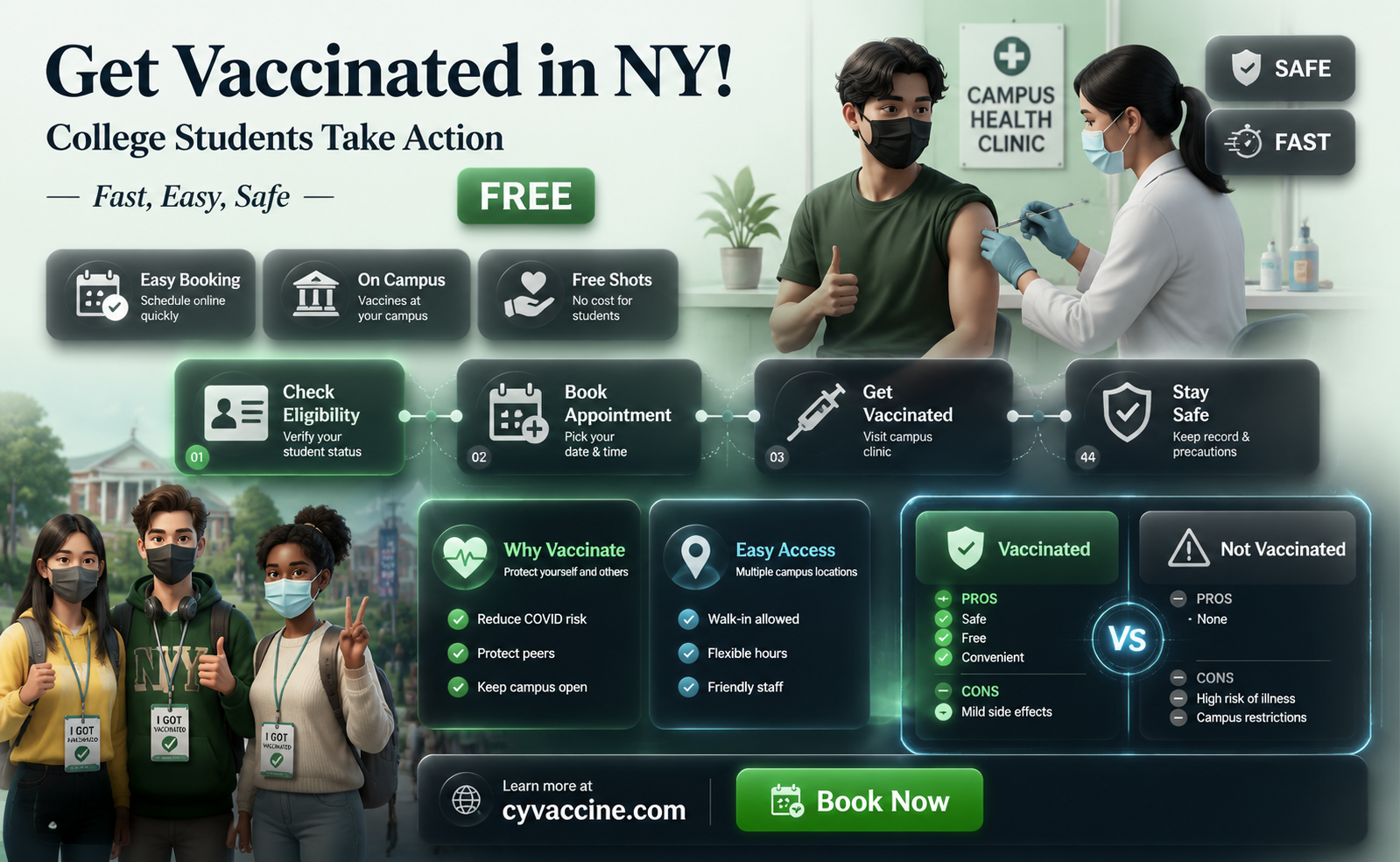 are college students eligible for vaccine in ny