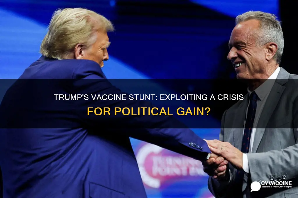 could trump turn a vaccine into a campaign stunt