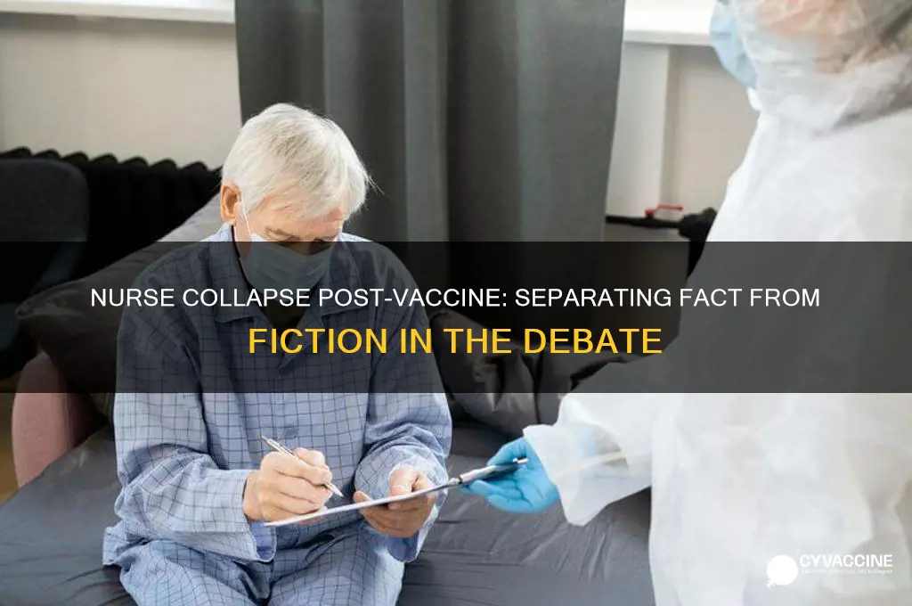 did a nurse collapse after vaccine
