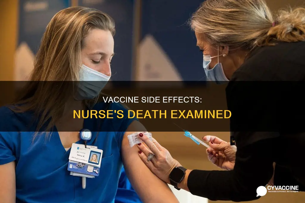 did a nurse die after taking the vaccine
