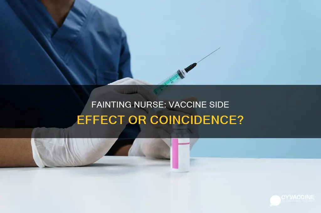 did a nurse pass out from the vaccine