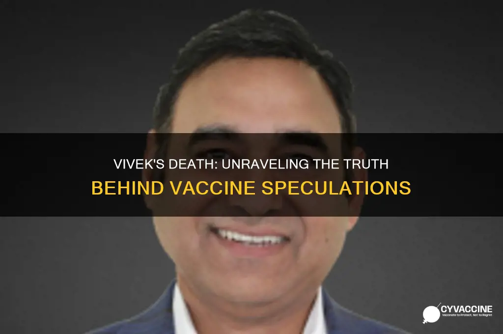 did actor vivek died of vaccine