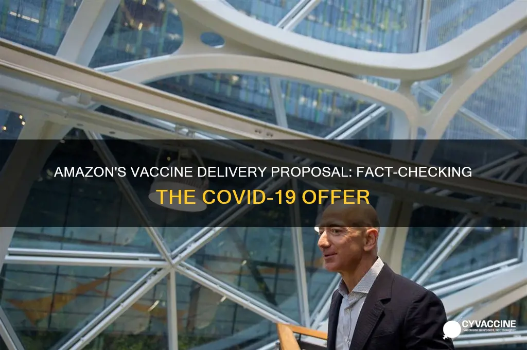 did amazon offer to deliver vaccines