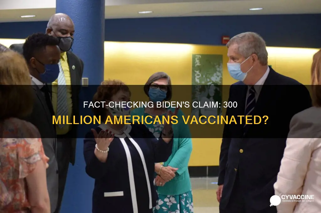 did biden say 300 americans vaccinated