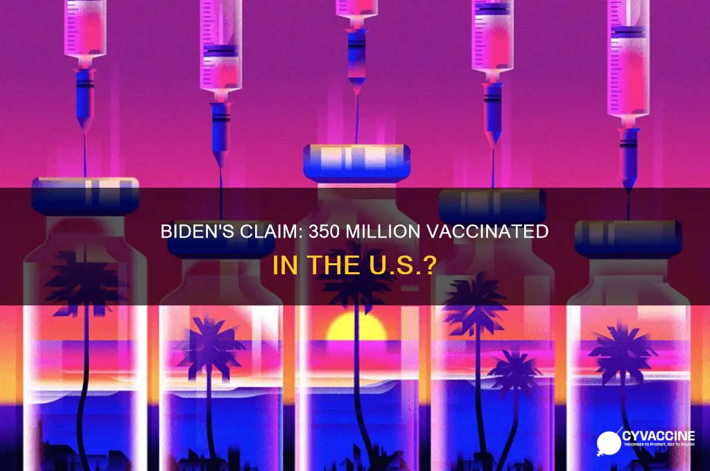 did biden say 350 million vaccinated
