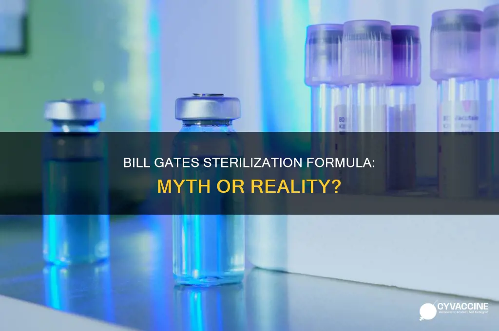 did bill gates add a sterilization formula to vaccines