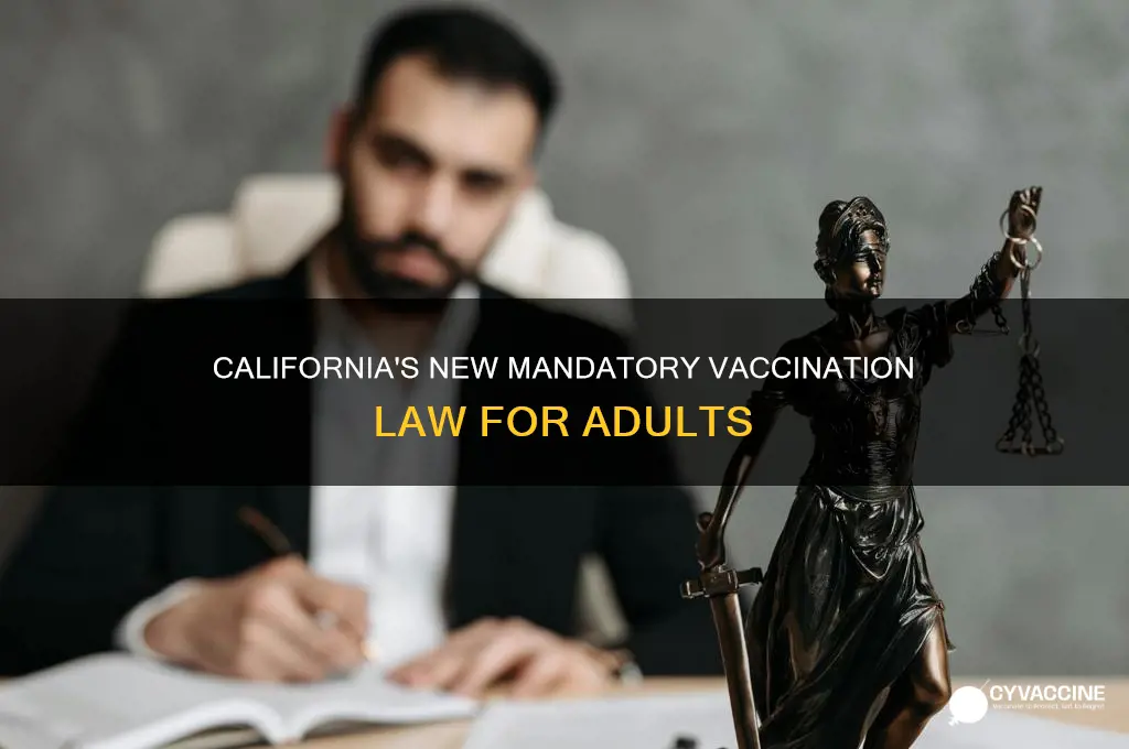 did california pass mandatory vaccination law for adults