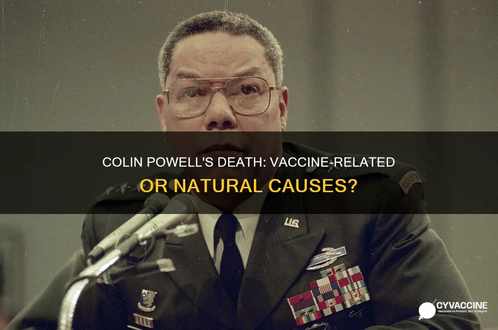 did colin powell die from vaccine