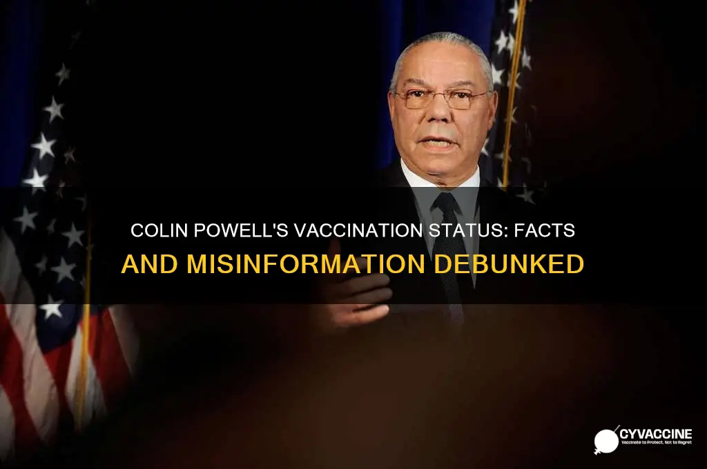 did colin powell have a vaccination