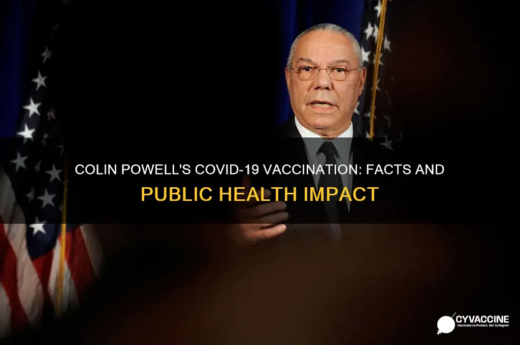 did collin powell have the vaccine
