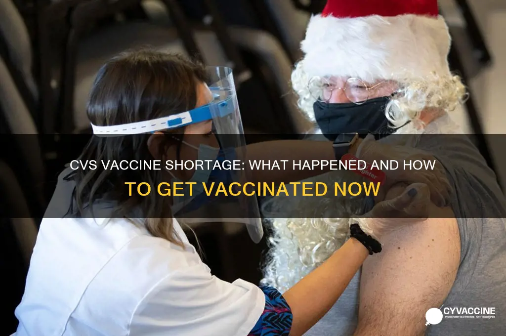 did cvs run out of vaccines