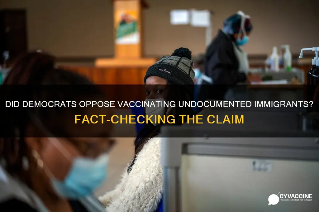 did democrats vote against vaccinating illegals