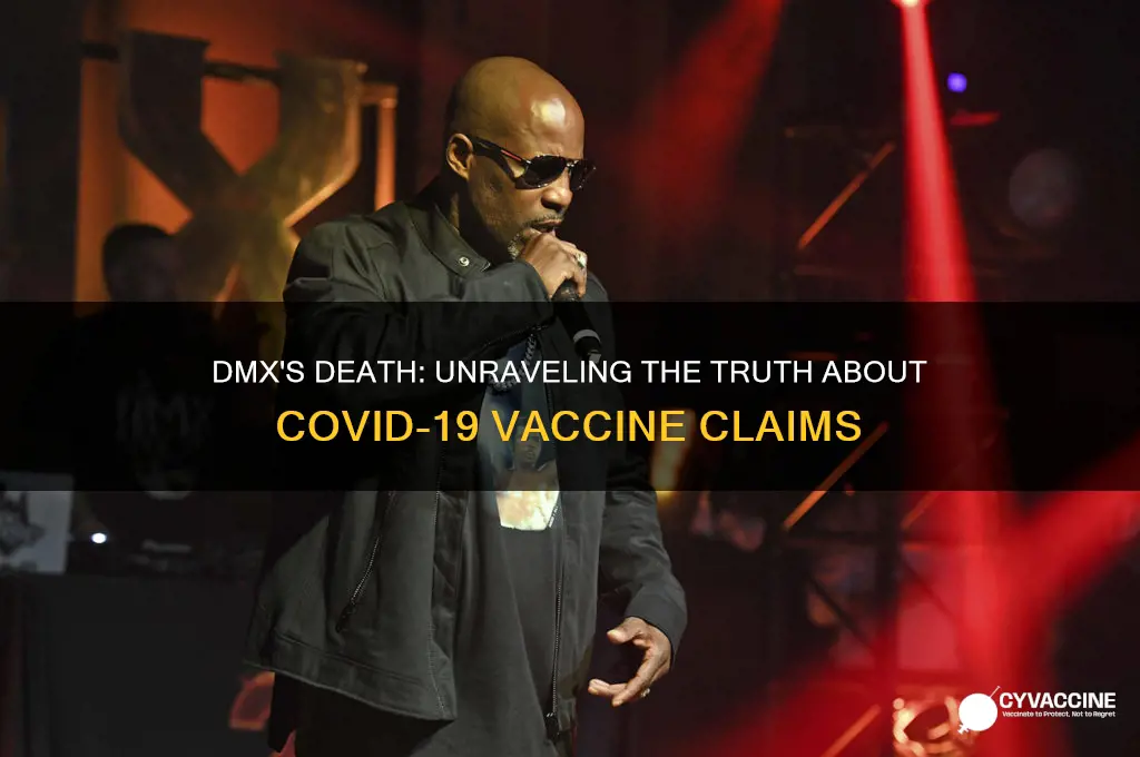 did dmx die from corona vaccine