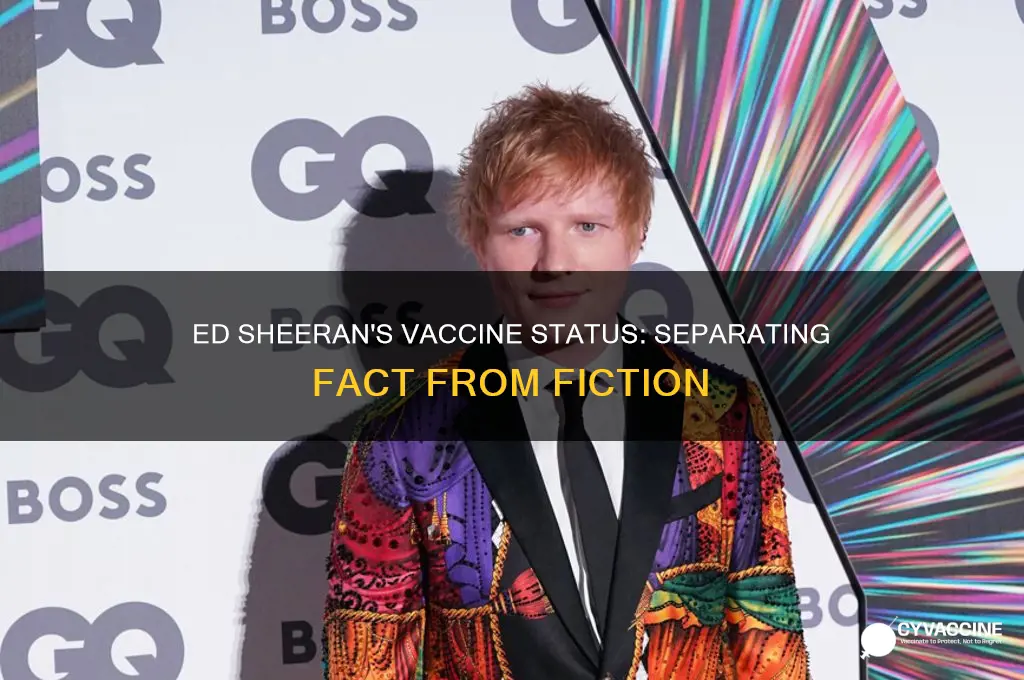 did ed sheeran have the vaccine